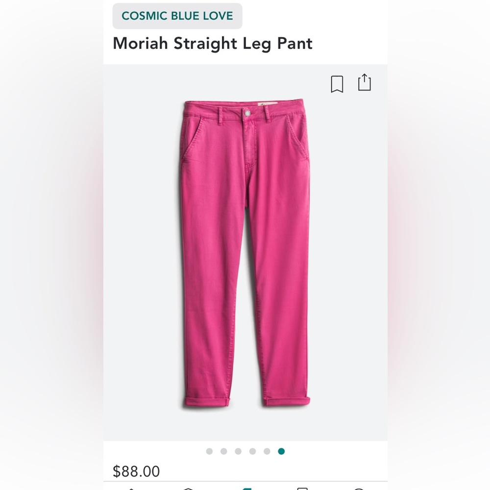 Cosmic Blue Love, Moriah Straight Leg Pant, Stitch Fix, Size 2 Fuchsia